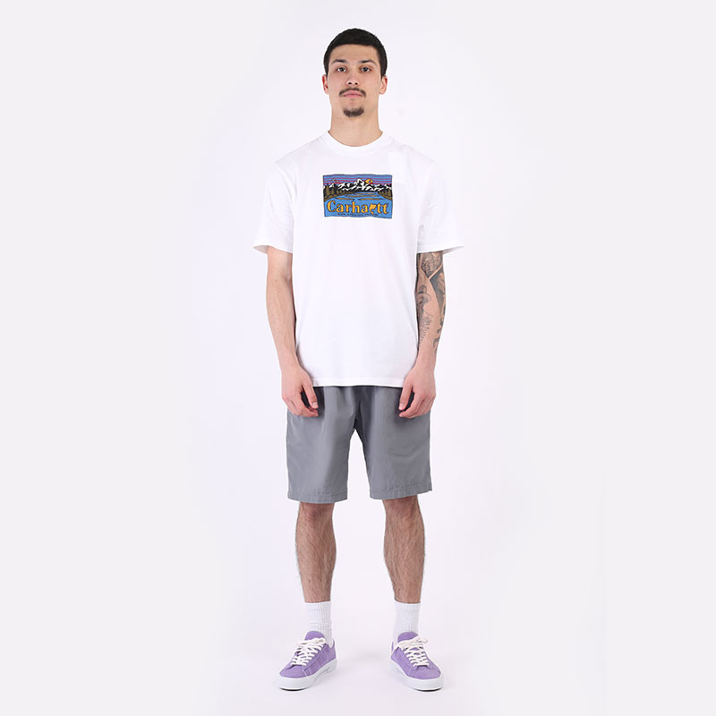 Мужская футболка Carhartt WIP S/S Great Outdoors T-Shirt (I029609-white)  - цена, описание, фото 5